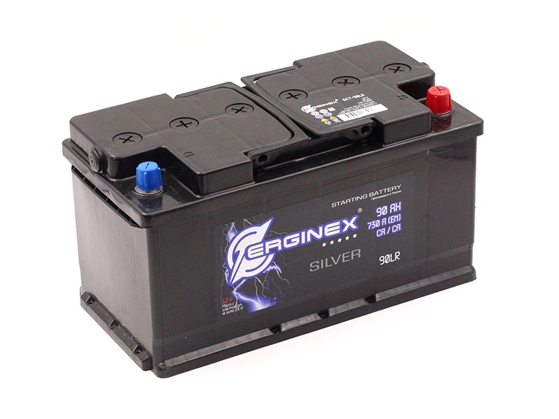 6CT-90LR Аккумулятор 12V 90Ah 730A (КУРСК) обратная полярность ERGINEX