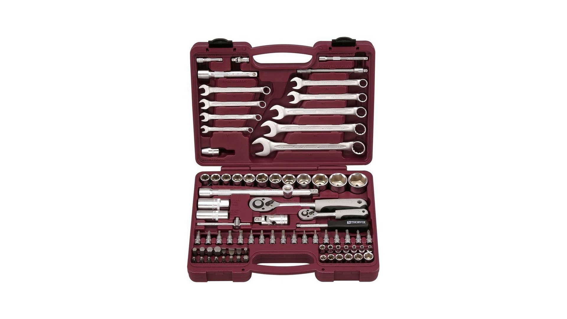 054007 Набор инструмента универсальный 1/4", 1/2" 82 предмета, TS082 Thorvik