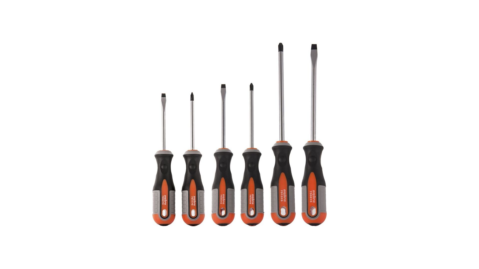 055288 Набор отверток "ROUND GRIP", 6 предметов, 975006 Ombra