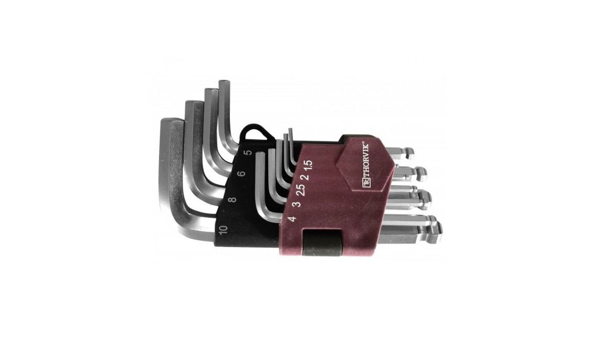 Набор ключей торцевых шестигранных коротких 1,5-10 мм, 10 предметов, HKS10S