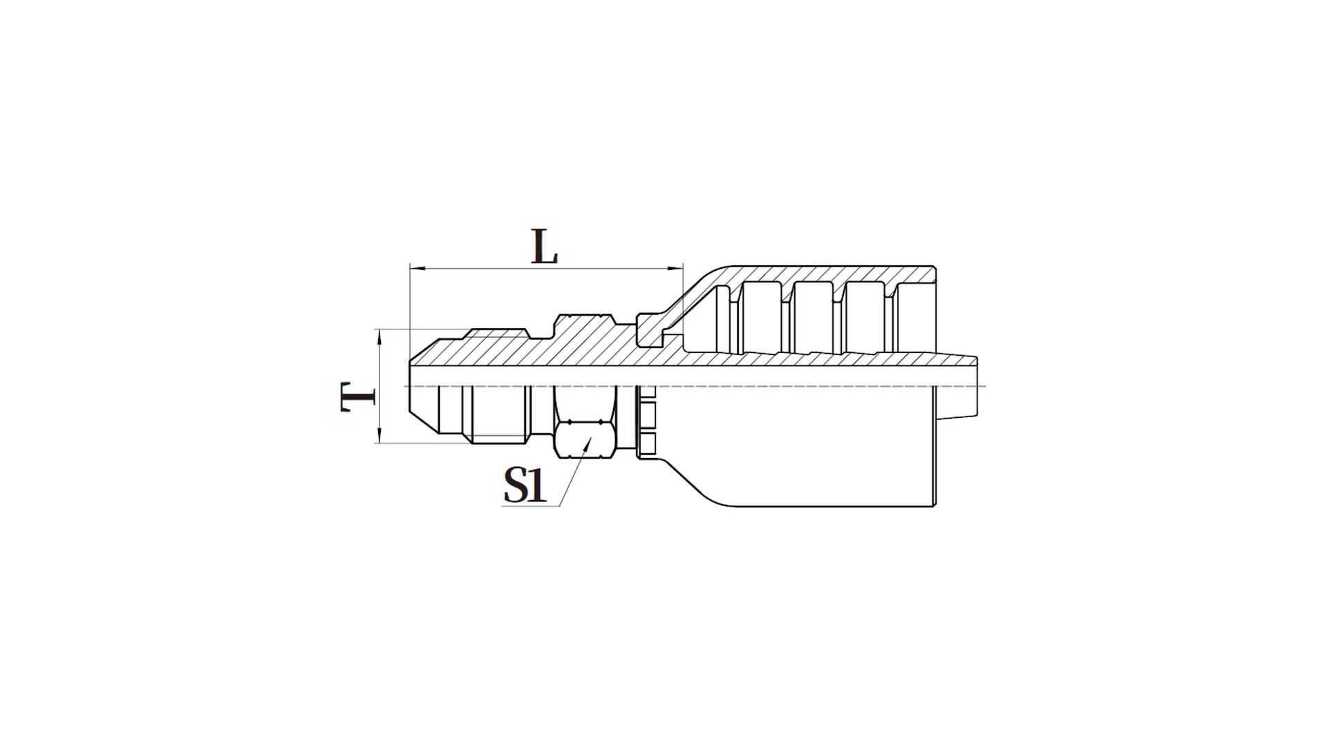 EXPMJ1012 Фитинг 5/8" - прямой (JIC) резьба 1 1/16-12 штуцер купить в ...