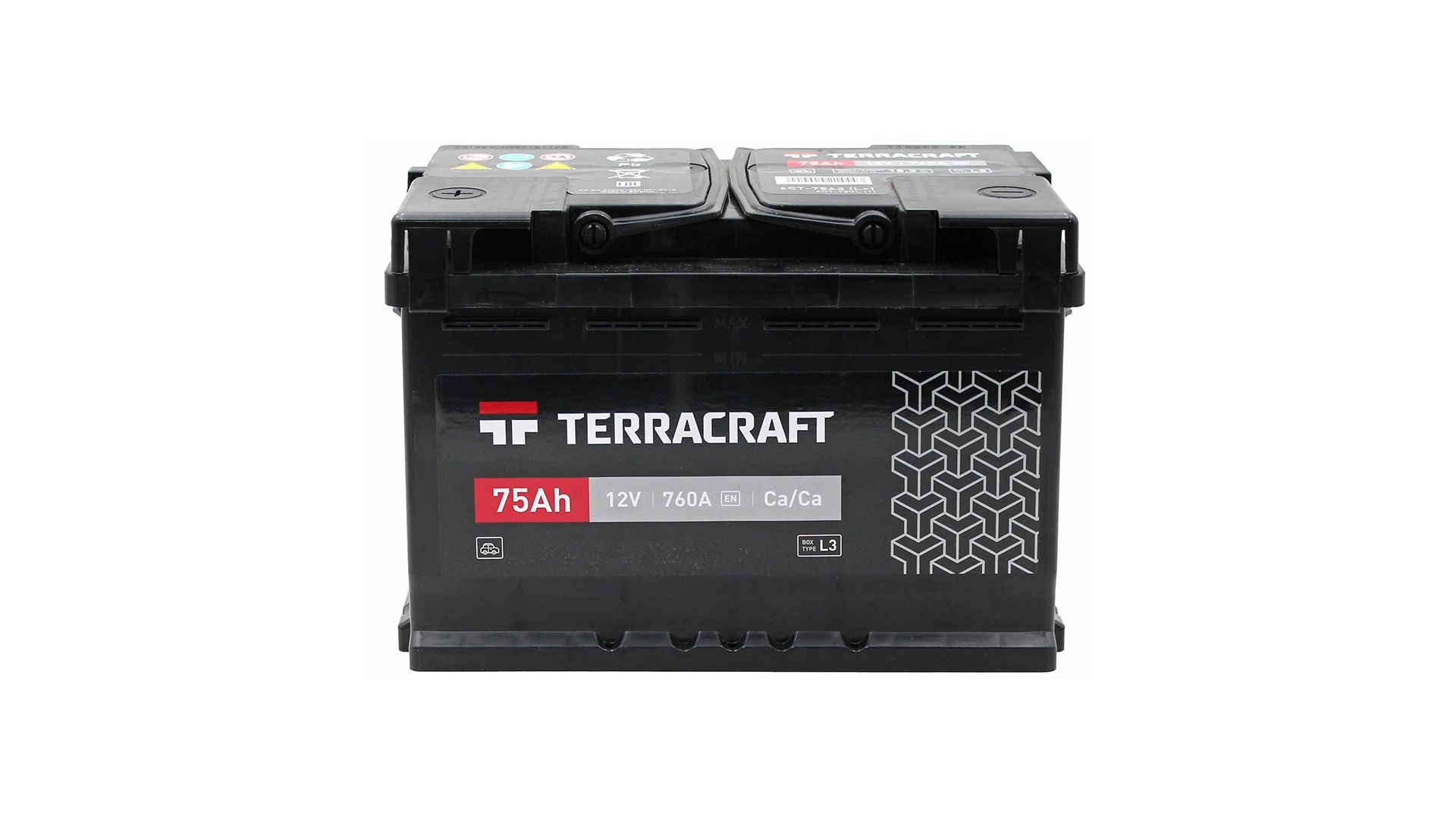 6CT-75(L+) TERRACRAFT Аккумулятор 12V 75Ah 760A полярность 1 прямая (конус) TERRACRAFT