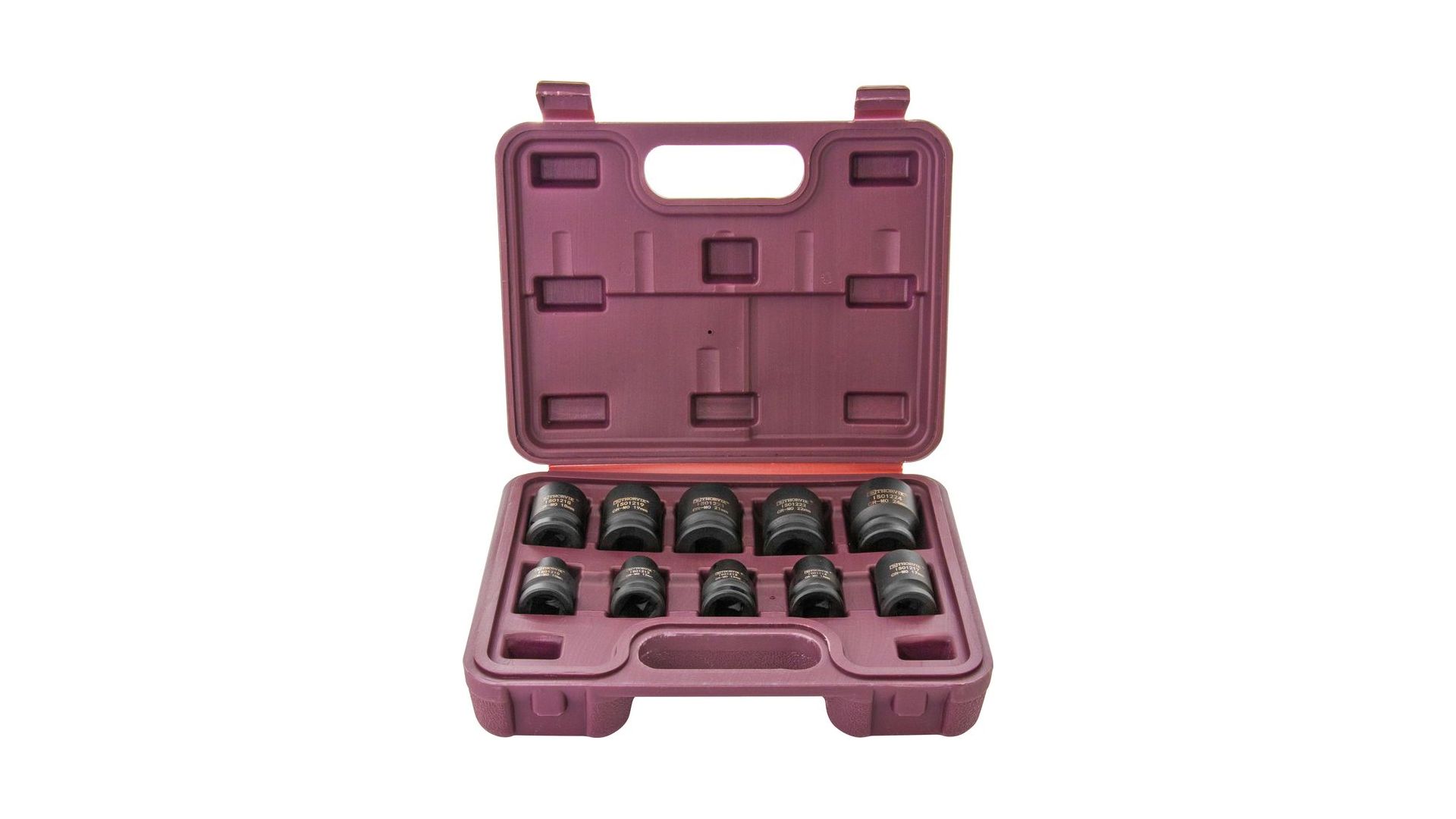 053430 Набор головок торцевых ударных 1/2"DR, 10-24 мм, 10 предметов, Ombra