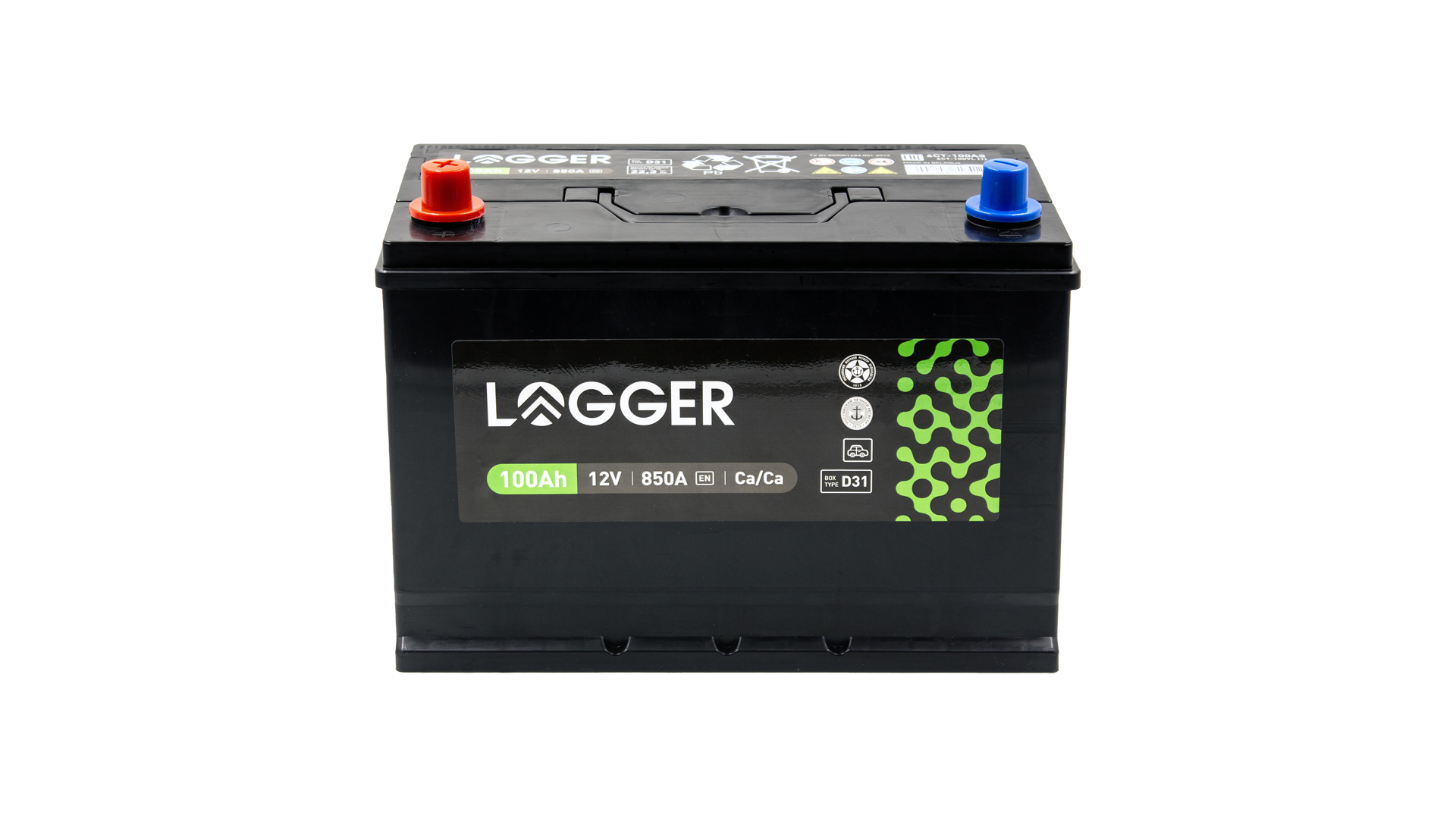 LGB100D31(L+) Аккумулятор 12V 100Ah 850A Asia полярность 1 прямая LOGGER