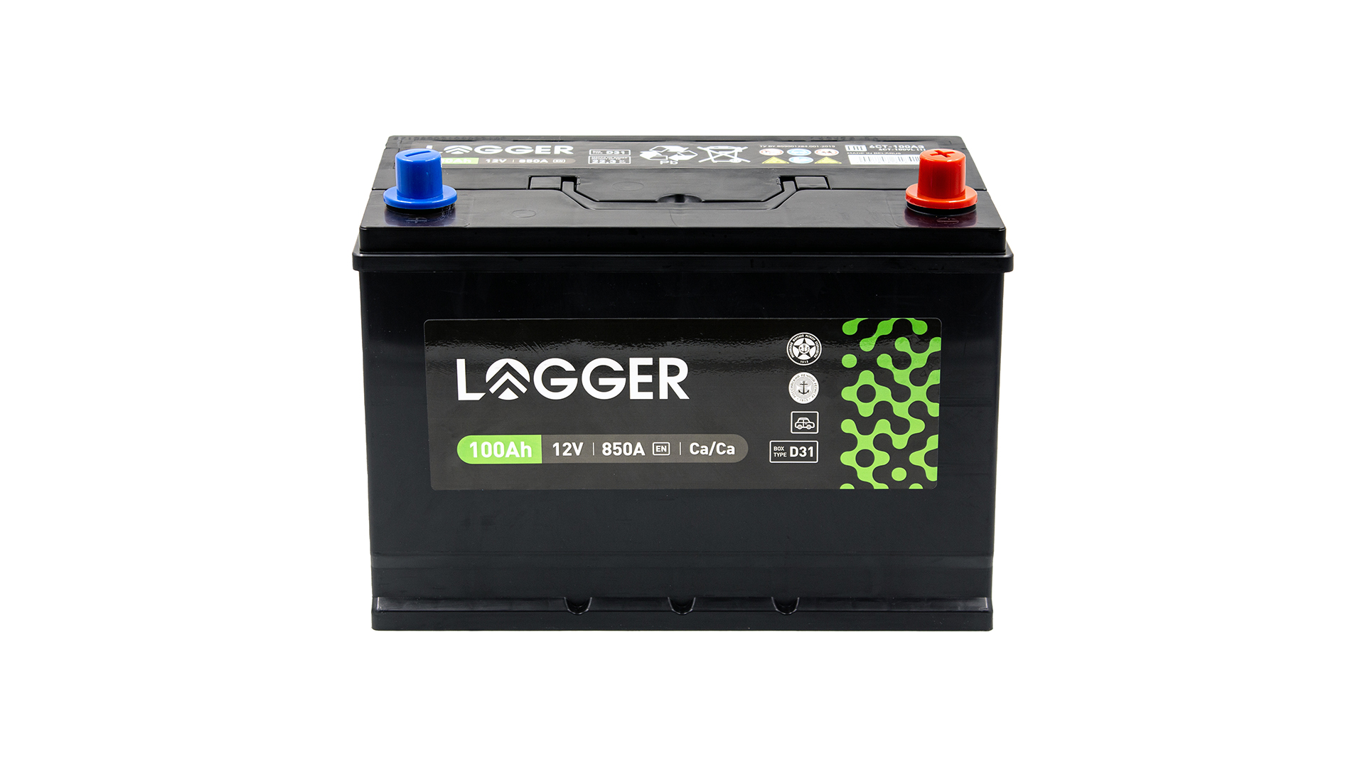 LGB100D31(R+) Аккумулятор 12V 100Ah 850A Asia полярность 0 обратная  LOGGER