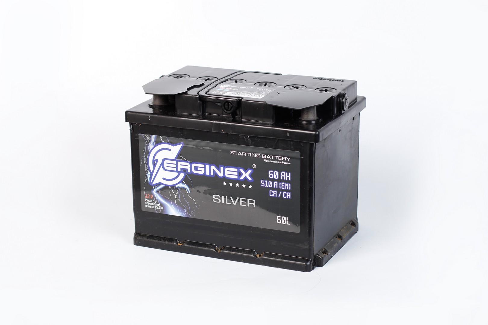 6CT-60L Аккумулятор 12V 60Ah 510A (КУРСК) прямая полярность ERGINEX