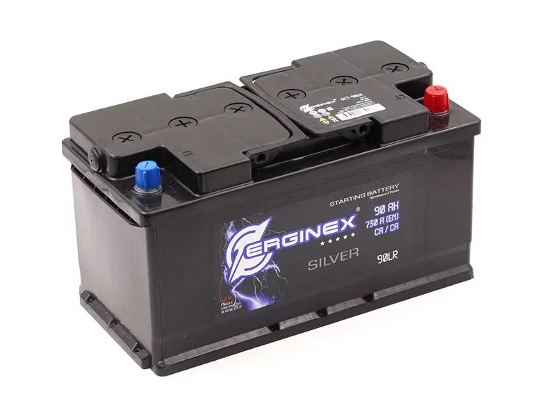 6CT-90LR Аккумулятор 12V 90Ah 730A (КУРСК) обратная полярность ERGINEX