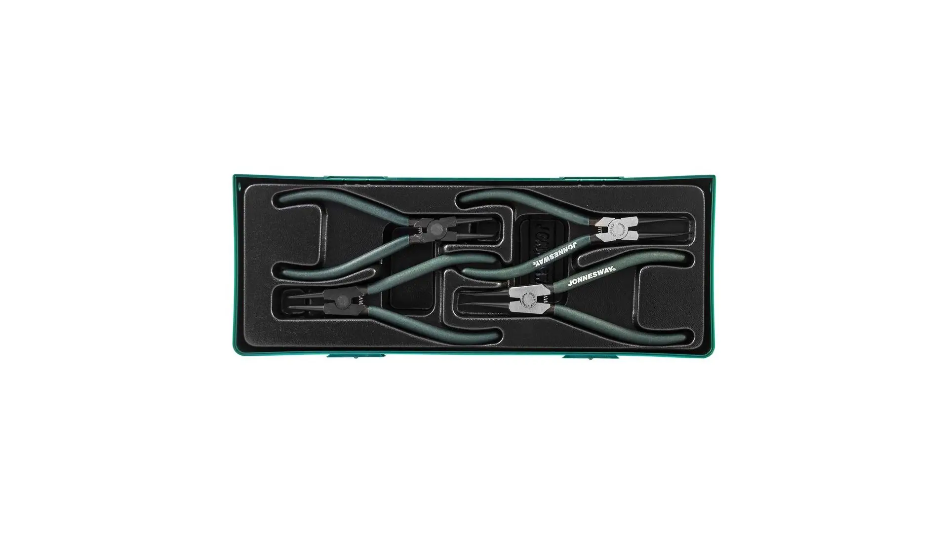 048151 Набор щипцов для стопорных колец "разжим и сжим" универсальный, 7", 4 предмета, AG010002SP Jonnesway
