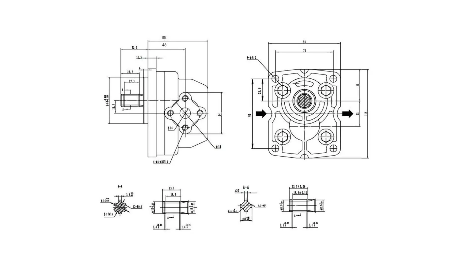 НШ 14М правый Насос шестеренный  OEM