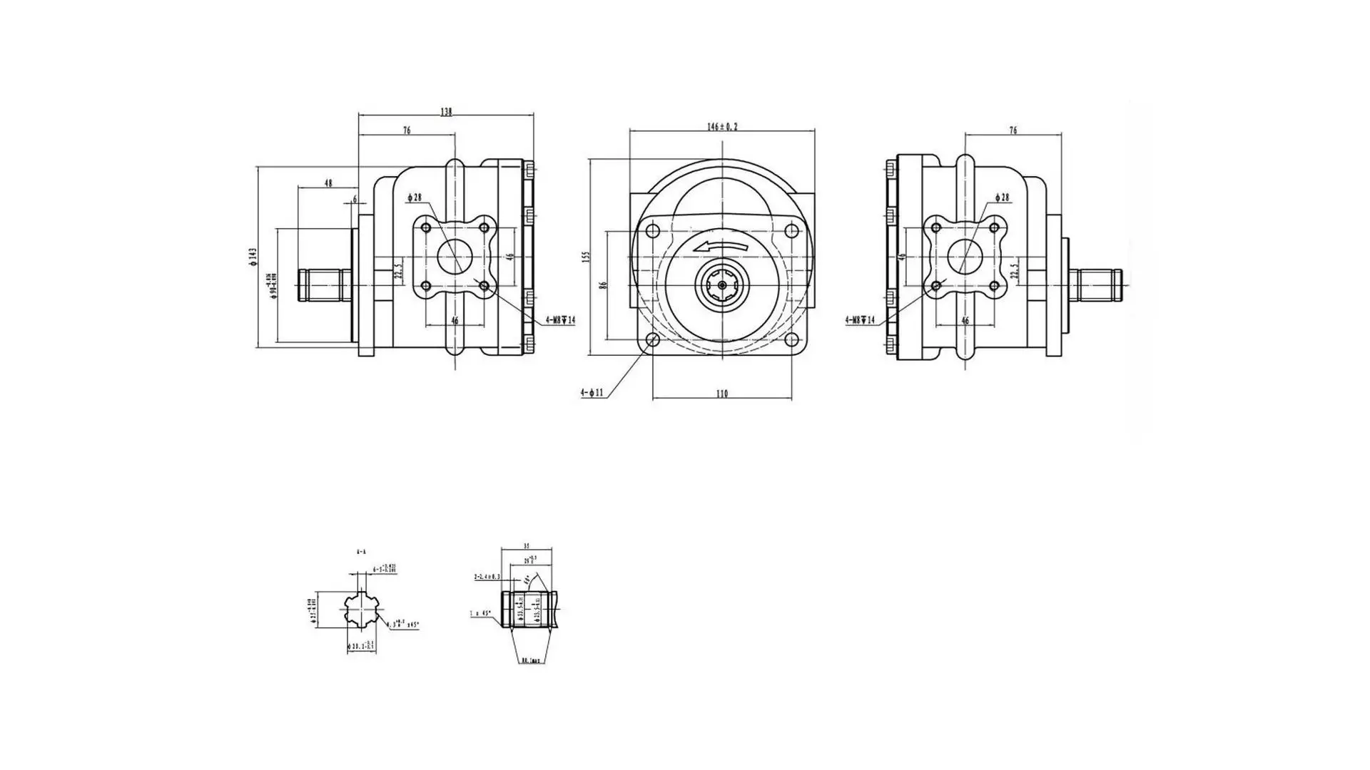 НШ 32А-3 левый Насос шестеренный  
