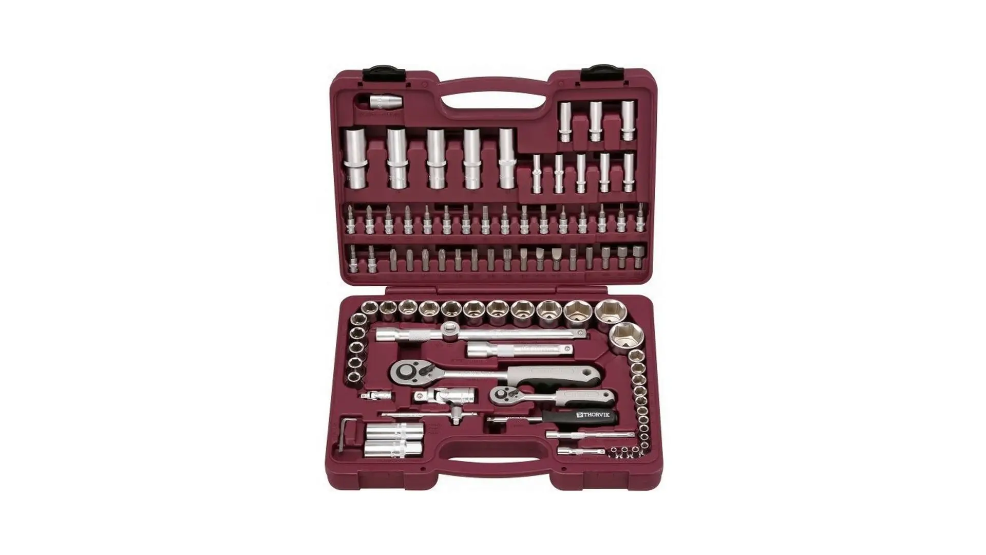 054010 Набор инструмента универсальный 1/4", 1/2"DR с головками торцевыми 12-гранными, 94 пр., TS0 Thorvik