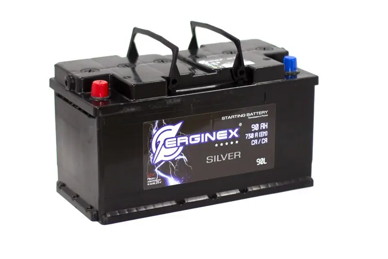6CT-90L Аккумулятор 12V 90Ah 730A (КУРСК) прямая полярность ERGINEX