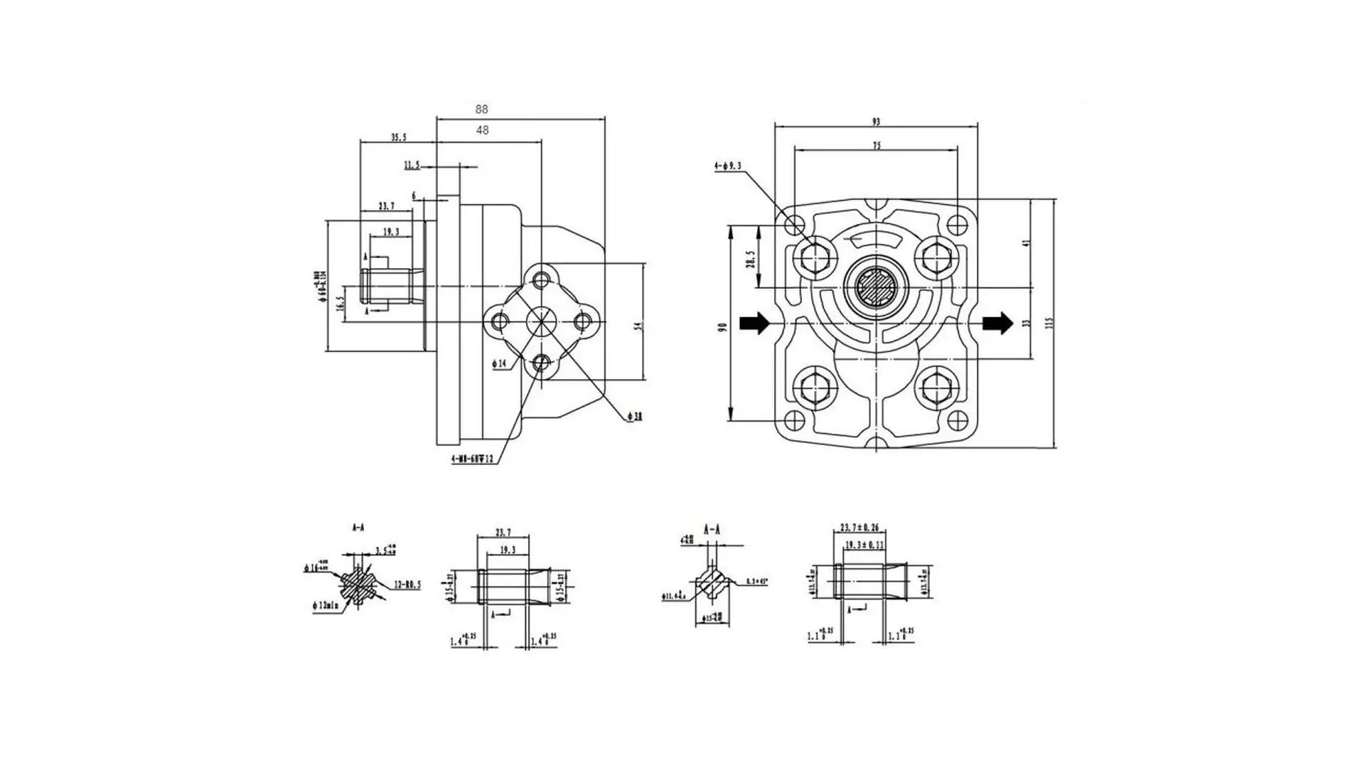 НШ 10М-3 левый Насос шестеренный  OEM