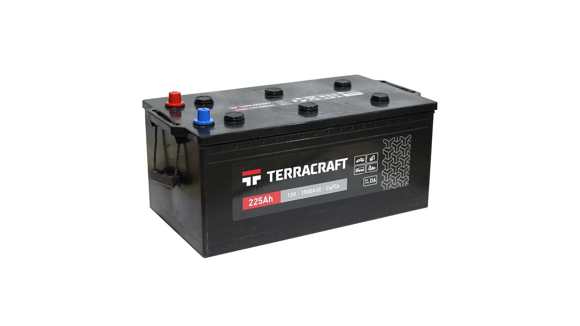 6CT-225(L+) TERRACRAFT Аккумулятор 12V 225Ah 1500A полярность 3  обратная (конус) TERRACRAFT