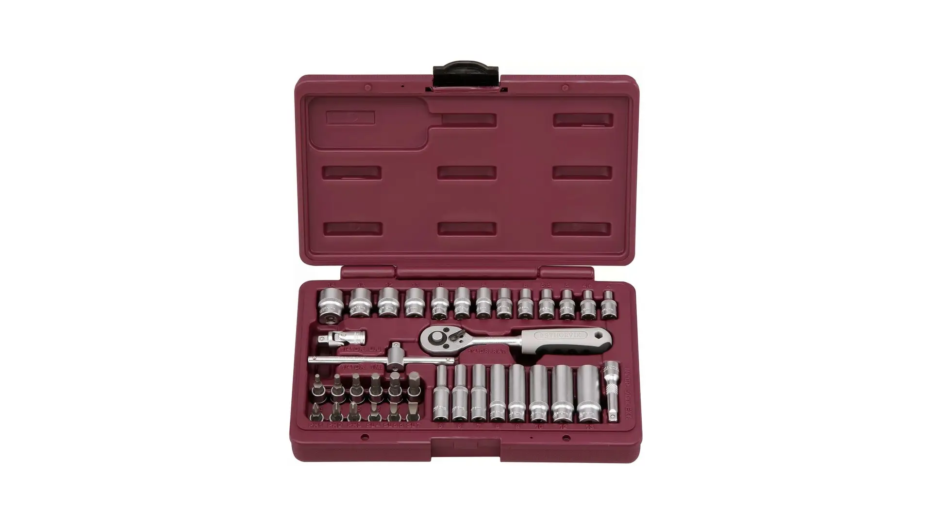 052056 Набор головок Thorvik 1/4" 4-14 мм, 38 предметов, UTS0038 Thorvik