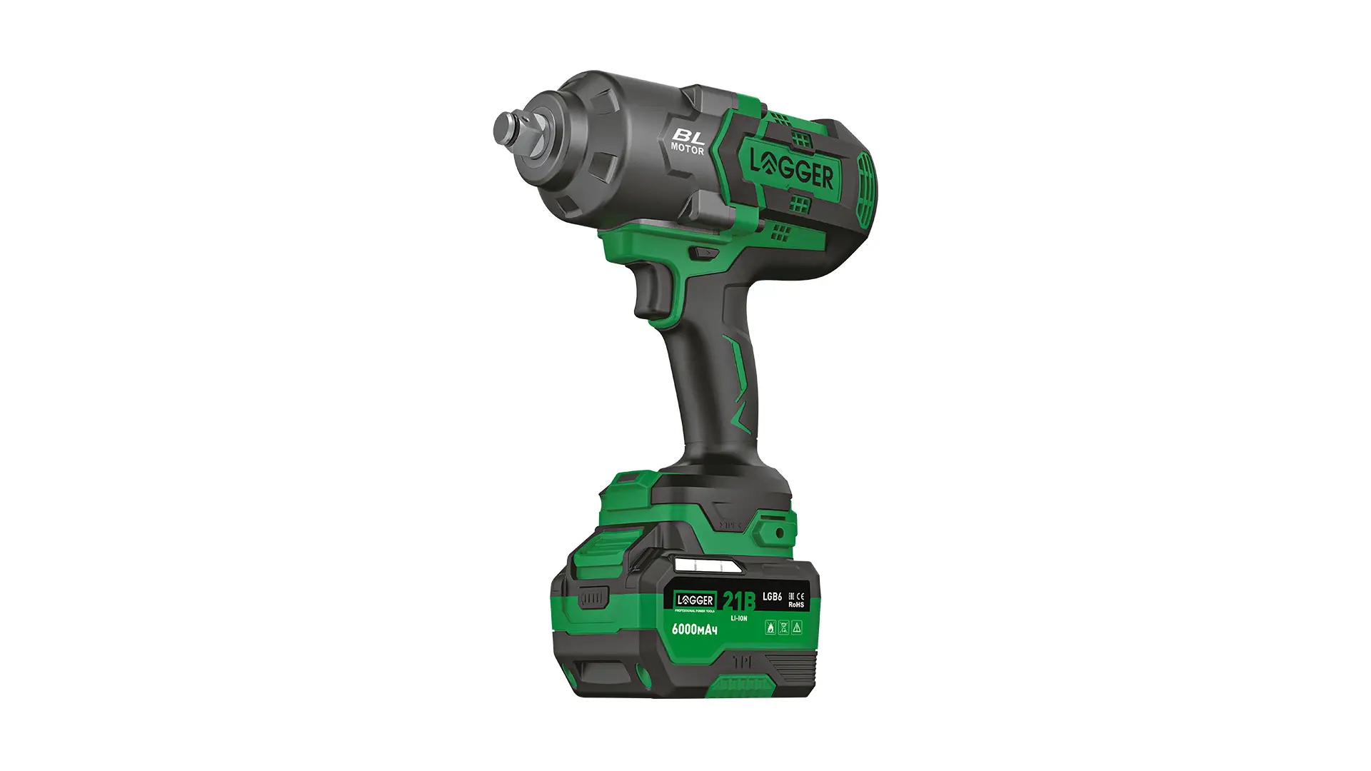 LGIW1700-12K Гайковерт ударный аккумуляторный 1/2", 1700 нМ, 2х6 Ач LOGGER