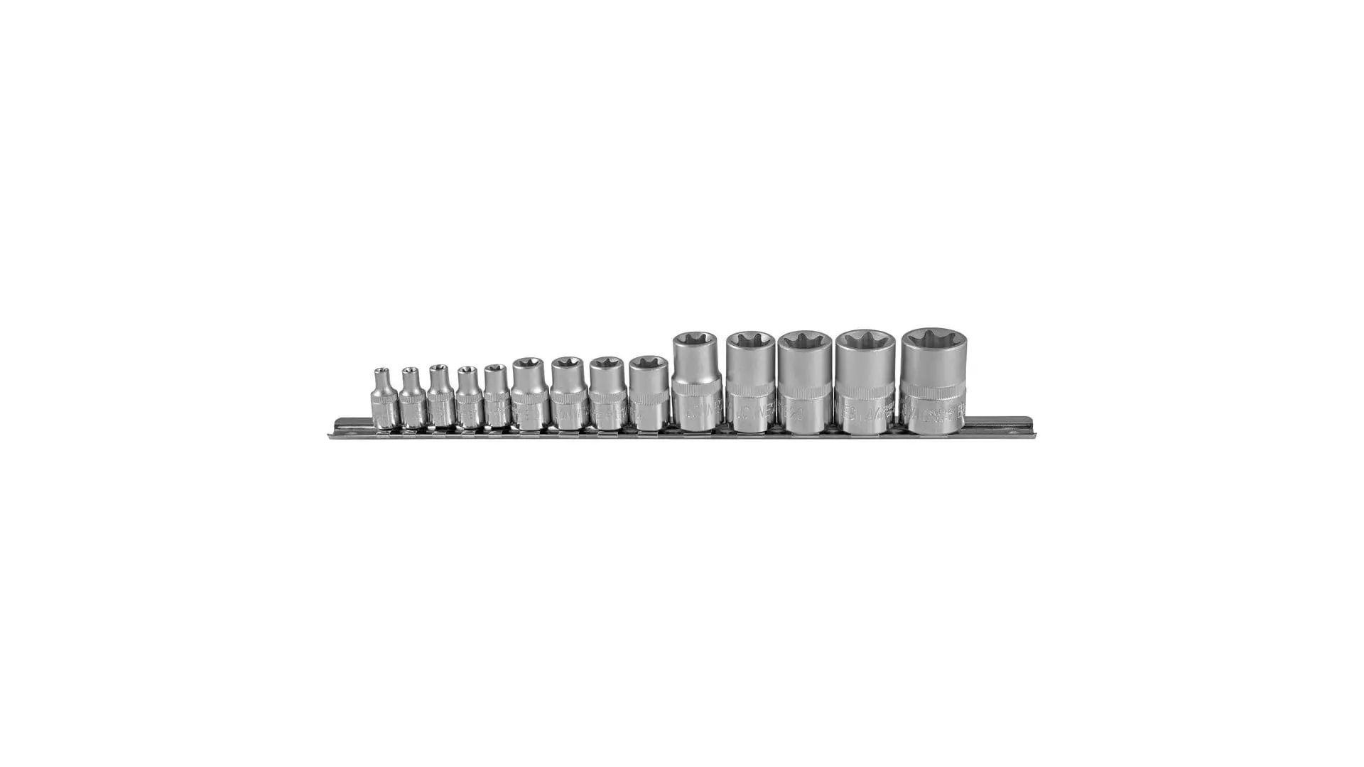 047262 Набор головок торцевых внешний Torx 1/4", 3/8" и 1/2" Е4-Е24, S06H414S Jonnesway