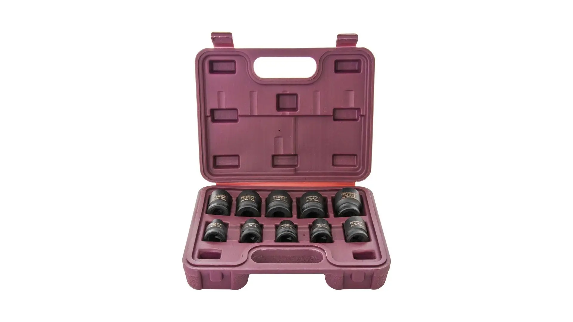 053430 Набор головок торцевых ударных 1/2"DR, 10-24 мм, 10 предметов, Ombra