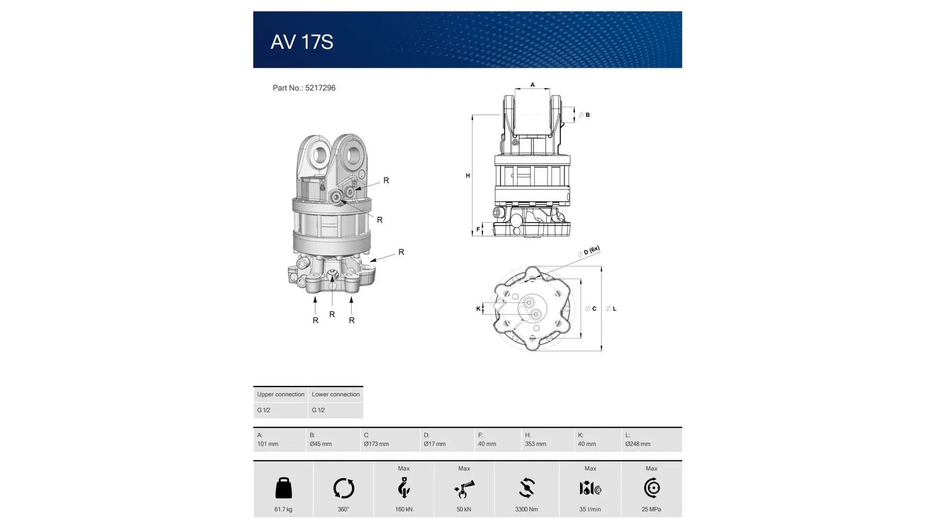 5217296 Ротатор AV 17S Indexator