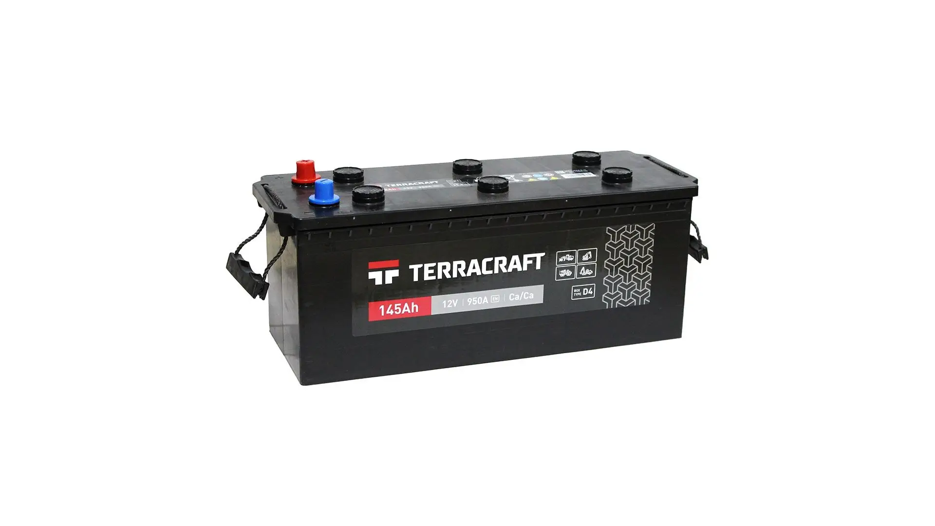 6CT-145(L+) TERRACRAFT Аккумулятор 12V 145Ah 950A полярность 3 обратная (конус) TERRACRAFT