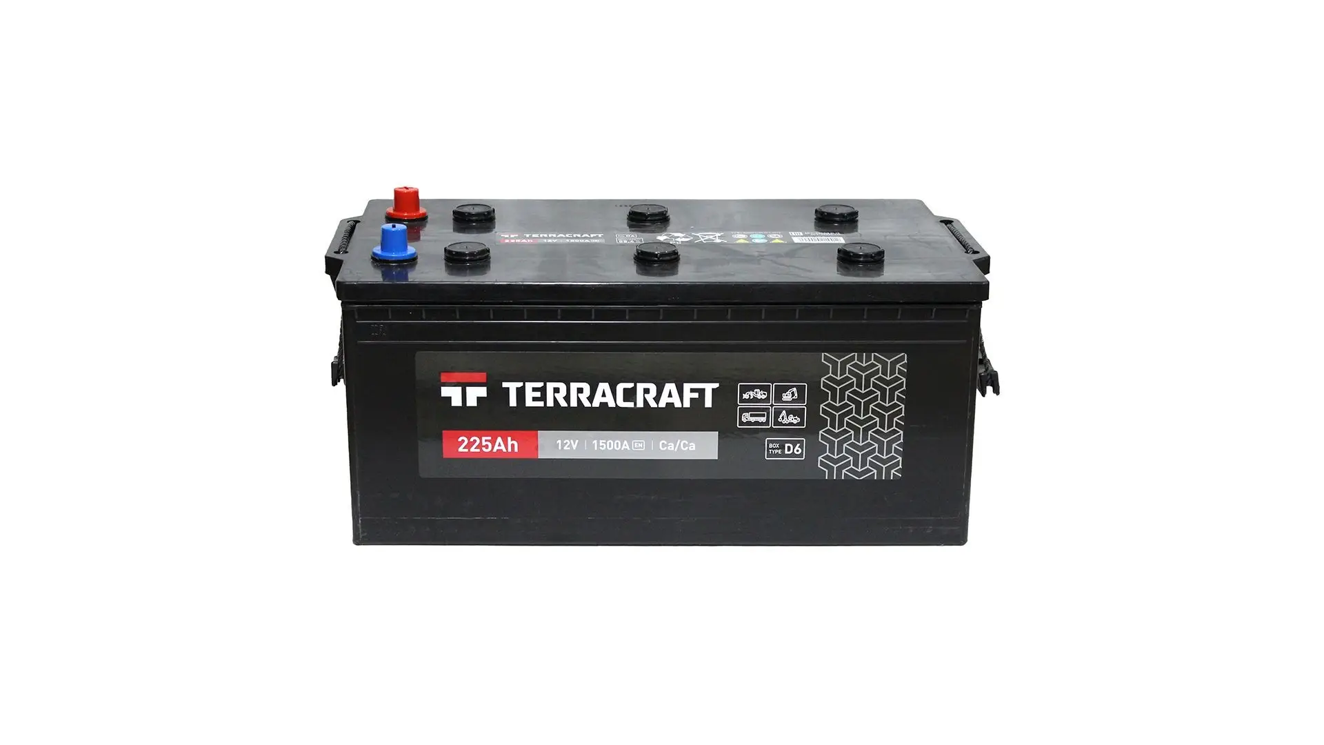 6CT-225(L+) TERRACRAFT Аккумулятор 12V 225Ah 1500A полярность 3  обратная (конус) TERRACRAFT
