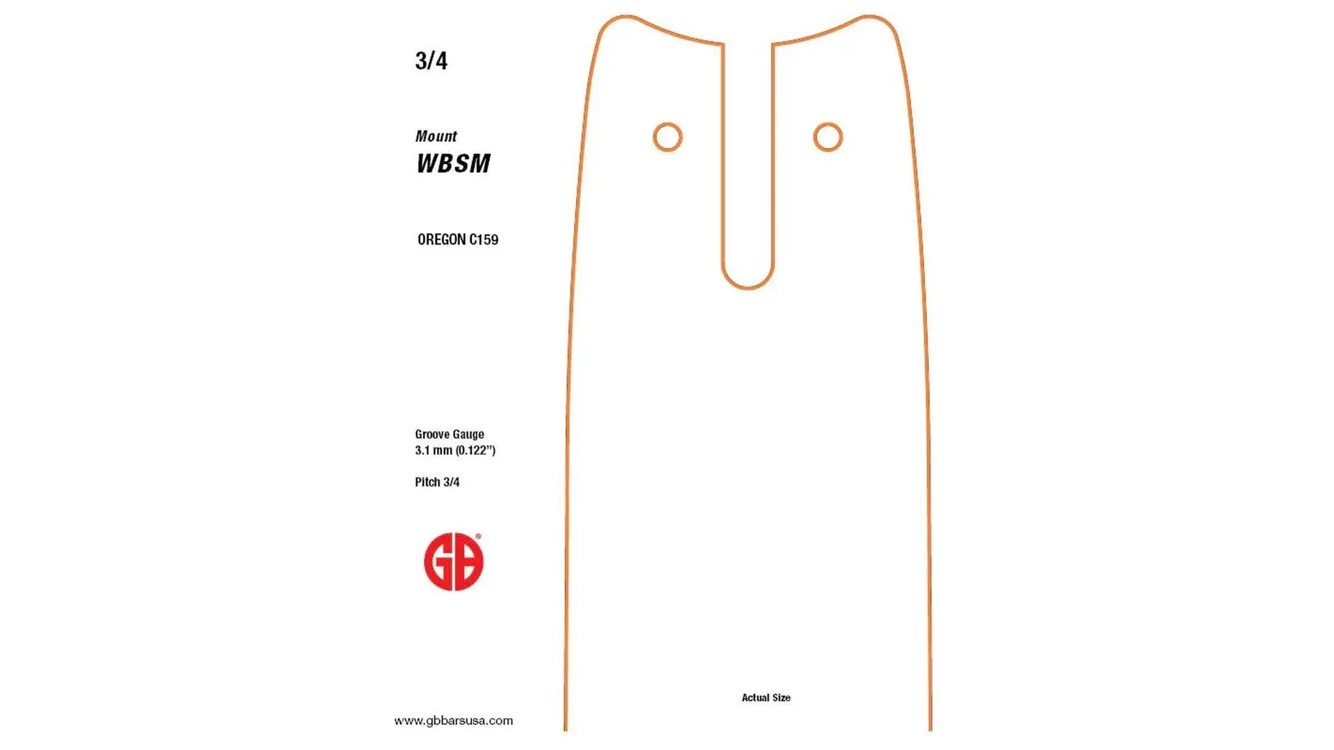 WBSM35-122BC Шина пильная GB