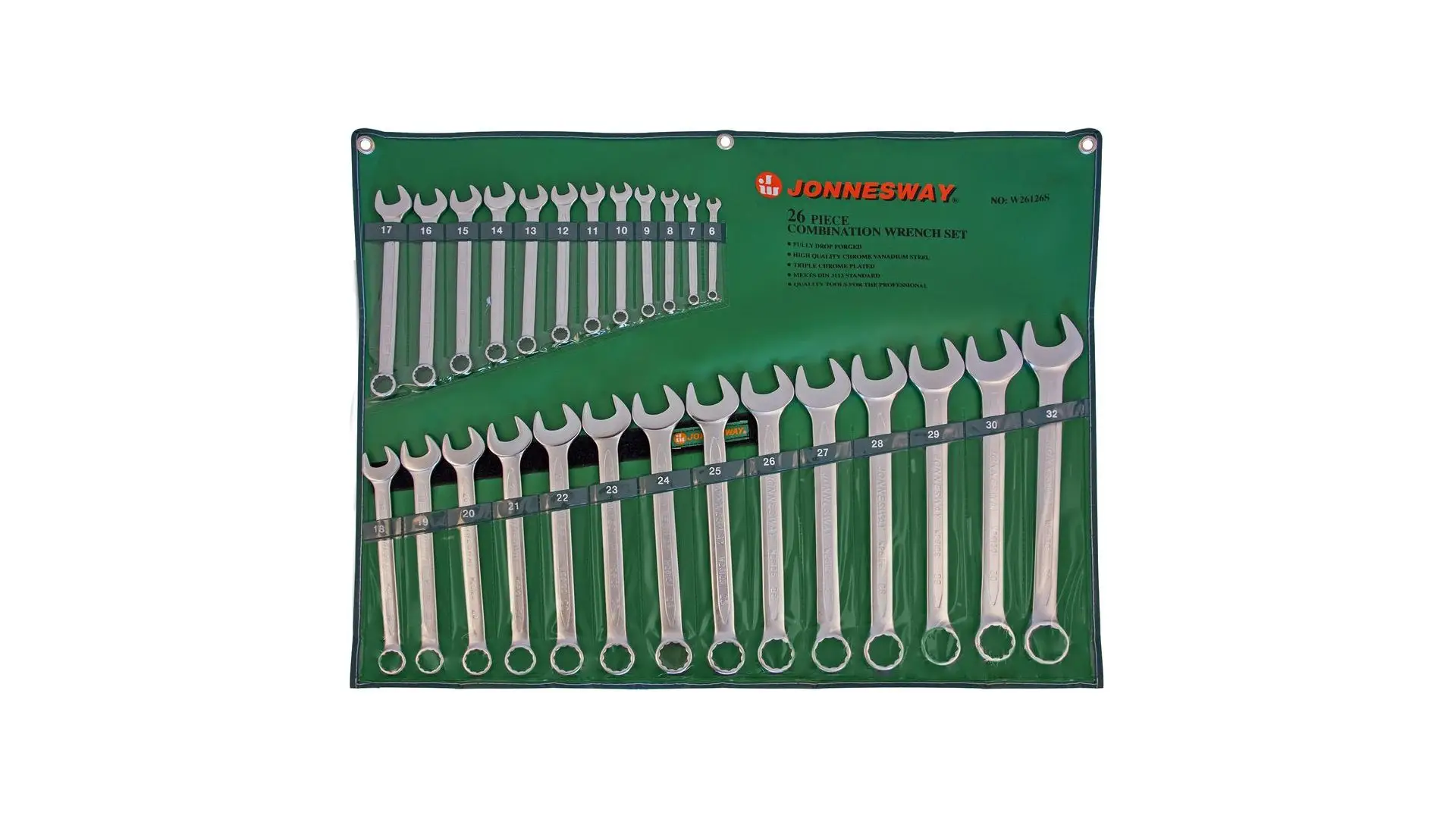 047752 Набор ключей комбинированных в сумке 6-32 мм, 26 предметов, W26126S Jonnesway