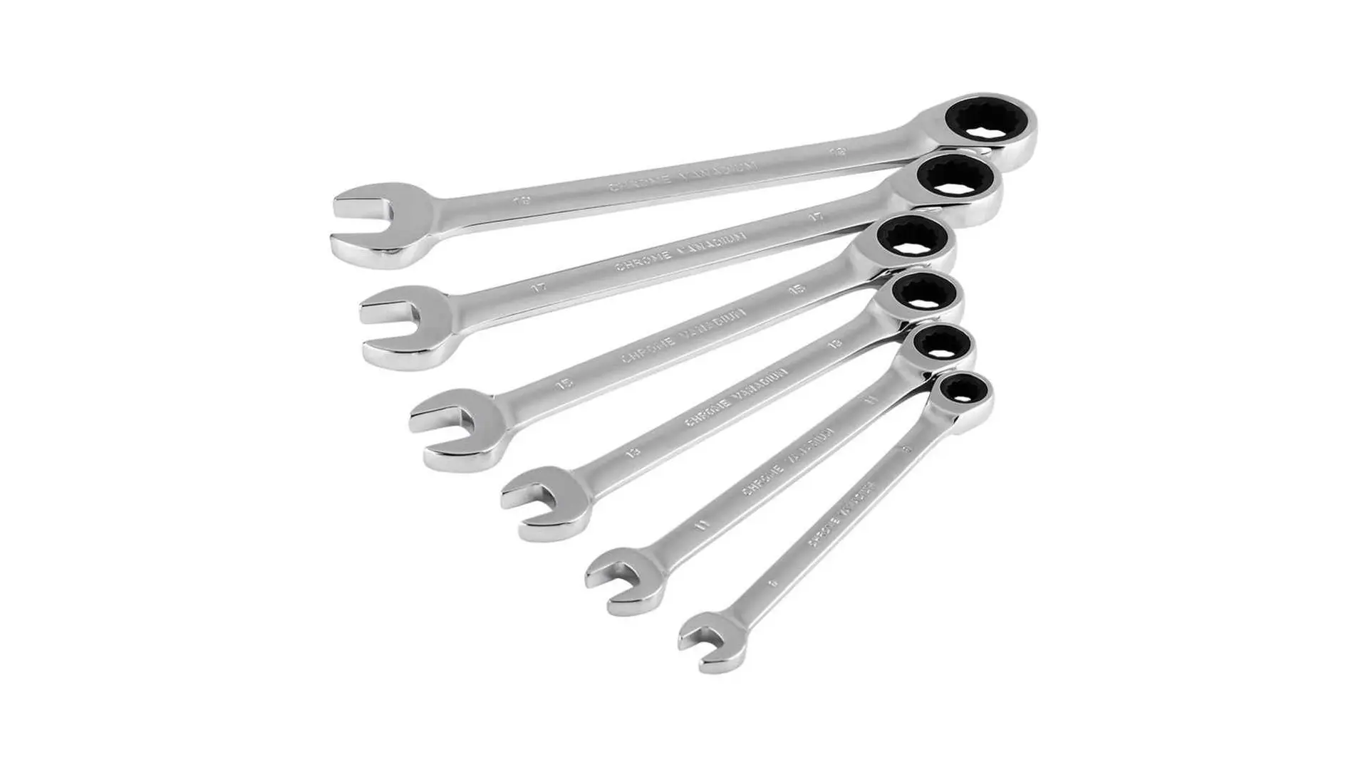 053467 Набор ключей комбинированных трещоточных с реверсом в сумке 8-19 мм, 7 предметов, CRRWS7TB Thorvik