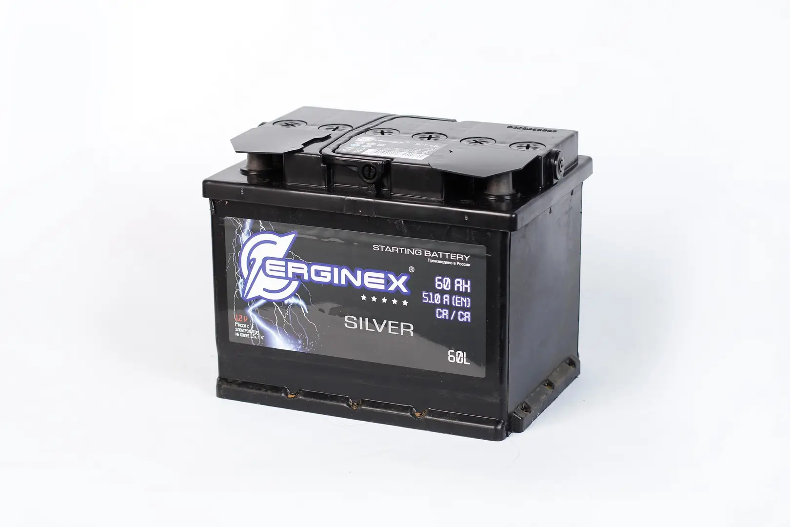 6CT-60L Аккумулятор 12V 60Ah 510A (КУРСК) прямая полярность ERGINEX