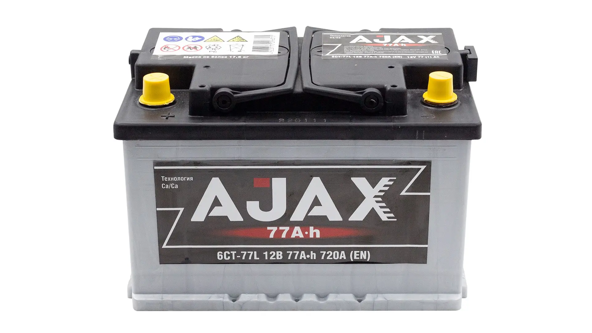 AJ771 Аккумулятор 12V 77Ah 720А полярность 1 (прямая) AJAX