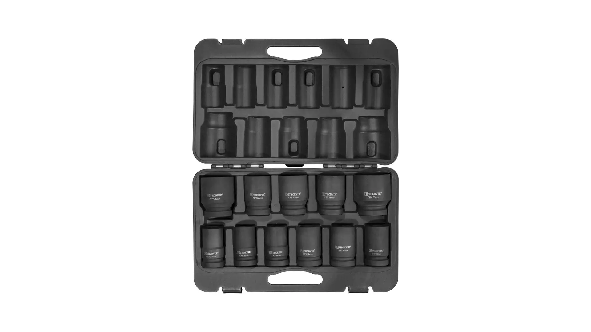 052774 Набор головок торцевых для ручного гайковерта 1"DR, 21-50 мм, 11 предметов, LSWS11S Thorvik